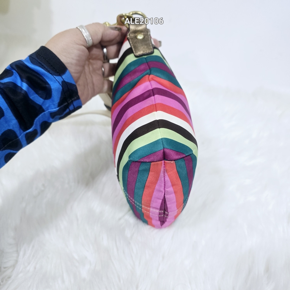 Coach Striped Milticolor Crossbody Bag 65th Anniversary Edition - Picture 14 of 17